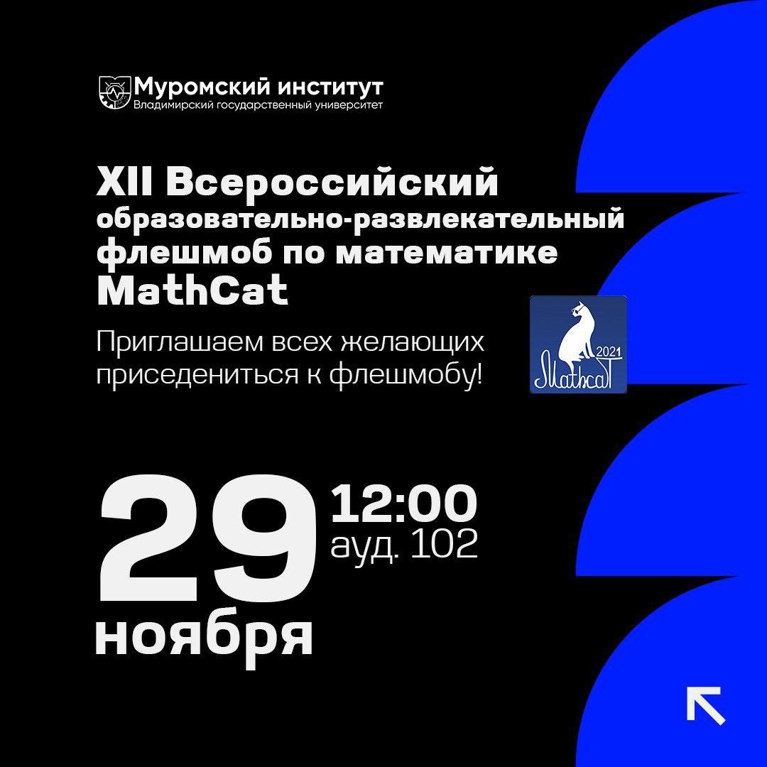 Муромский институт ВлГУ — официальная площадка Всероссийского флешмоба MathCat!