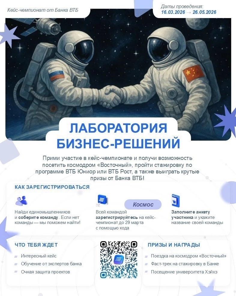 Кейс-чемпионат «Космическая лаборатория» для студентов МИВлГУ