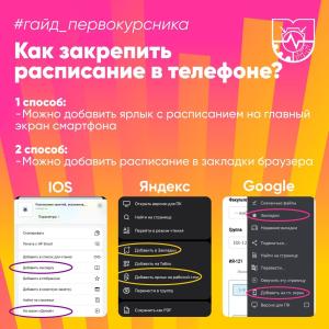 Как первокурснику разобраться в расписании занятий или расшифровка кода